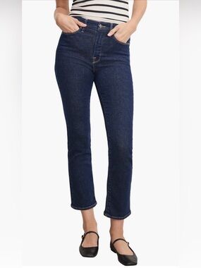 Good American Good Legs Ankle Jeans Indigo High Rise Straight Size 8